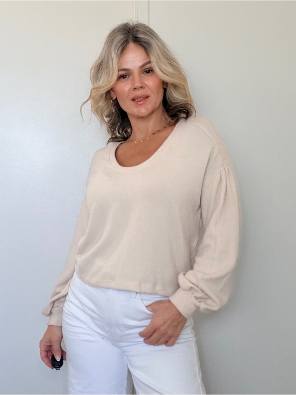 New Project Social T Top in Oatmeal